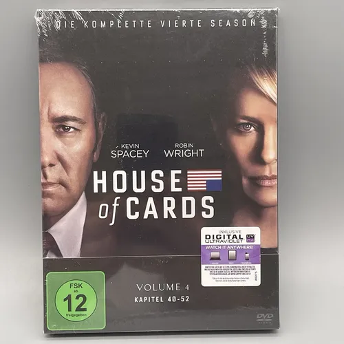 House of Cards - Staffel 4 DVD-Box - Drama-Serie über Macht und Intrigen, mit fesselnden Konflikten zwischen Frank und Claire. Ein Muss für Fans von politischen Thrillern!