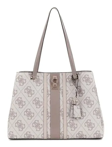GUESS Schultertasche Erenia Tote Bag Dark Taupe Logo