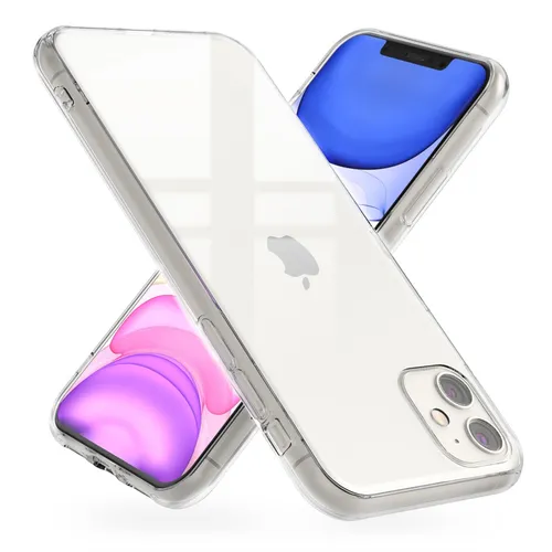 Hartglas Handy Hülle für iPhone 11, Durchsichtiges Hardcase Cover Tasche