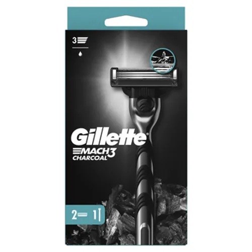Gillette Mach3 Charcoal Maszynka do golenia (1 maszynka, 2 ostrza) 8700216074308