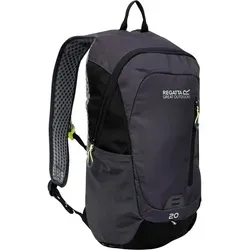 Regatta Herren Rucksack Highton V2, 20L - Schwarz/Sealgr - Rucksack mit luftigem Mesh-Einsatz und wasserabweisenden Eigenschaften, ideal für Outdoor-Aktivitäten. Maße: 46 x 26 x 15 cm.