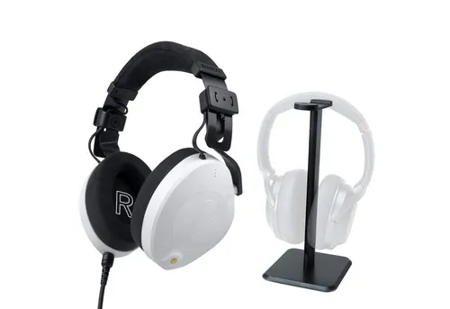 RØDE Rode NTH-100 Studio-Kopfhörer Weiss mit Tischstativ - Professioneller Kopfhörer mit erstklassigem Tragekomfort und passive Geräuschunterdrückung, ideal für Musiker und Tontechniker. Inkl. Tischstativ und abnehmbarem Kabel für flexible Nutzung.