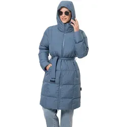 Jack Wolfskin Frozen Lake Coat - Damen Winter-Daunenmantel - Wärmt bei frostigen Temperaturen mit winddichtem und wasserabweisendem Material. Ideal für Winterwanderungen und den Alltag, mit elegantem Gurtel für eine feminine Silhouette.