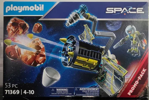 PLAYMOBIL Space 71369 Meteoroiden-Zerstörer - Weltraumspielset mit Astronaut und schwenkbarem Gelenkarm, ideal für intergalaktische Abenteuer ab 4 Jahren