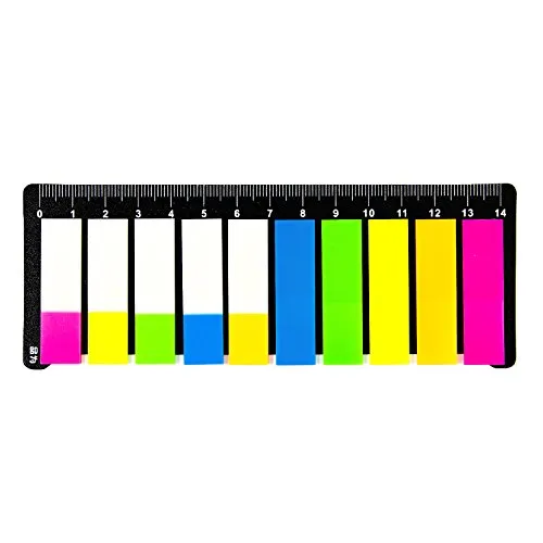 Oblique-Unique® 200 Haftmarker Haftstreifen Haftnotizen Haftnotizzettel 5 Farben schmal - selbstklebend und wiederablösbar