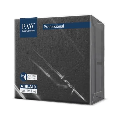 Papierservietten Schwarz von PAW Decor Collection