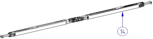 Stützfuß 123cm für Markisenlänge 2,6m