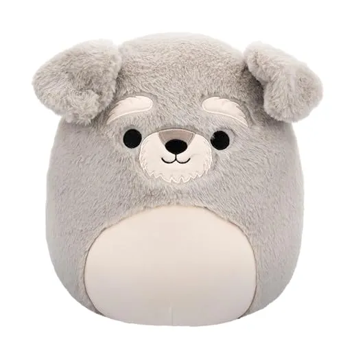 Squishmallows FuzzAMallows Plüschtier Shaun der Schnauzer-Hund 30 cm – Seltene Exklusiv Original 2024