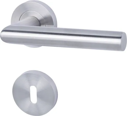 Alpertec BB-Rosettengarnitur Solid 10 Edelstahl silber rund Rosettengarnitur