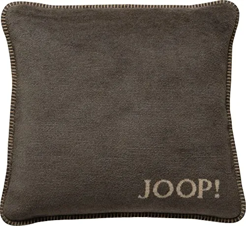 JOOP! Dekokissen MELANGE-Doubleface 50x50cm - Exklusives Kissen aus feiner Baumwolle mit kuschelweicher Oberfläche, ideal für stilvolle Wohnräume. Pflegeleicht und mit Häkelsaum, inklusive Füllung.