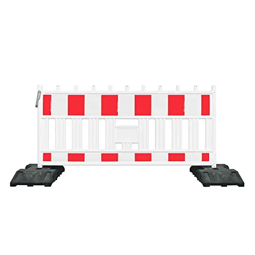 WEMAS Komplett-Set EURO1 Schrankenzaun 2m - Absperrungen: Professionelles Komplett-Set für Betriebsgelände, witterungs- und UV-beständig, ideal zur Baustellenabsicherung, erweiterbar und im Set günstiger.