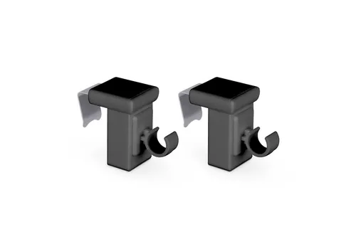 Bestlivings Klemmträger für Caféhausstangen bis Ø 10 mm, Caféhausstangen, (2-tlg), Fensterrahmen 10–27 mm, aus robustem & langlebigem Kunststoff, drehbar