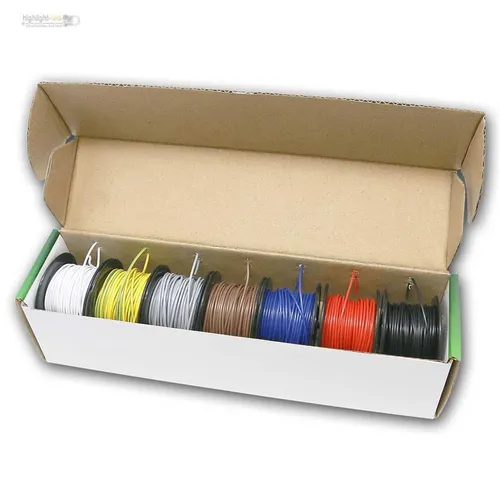 Einadrige Litze 0,14mm² - 7 Spulen à 10m - Flexible Schaltlitzen für vielfältige Anwendungen in Audio, Automobil und Bau. Hohe Flexibilität und beste Leitfähigkeit durch Kupferdraht, ideal für Ihre Projekte.
