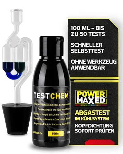 STEEL SEAL TESTCHEM Zylinderkopfdichtung Tester CO2 Kühlwasser 100 ml – Kühlsystem Abgastest Auto – Testkit zur Kopfdichtungsprüfung vor Gebrauch Universal für PKW, LKW & wassergekühlte Motoren