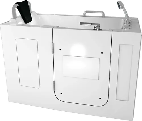 Sitzwanne Whirlpool Badewanne mit Tür S07WP-TH-B-L 140x76cm