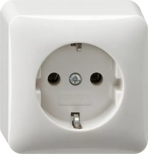 Gira Steckdose Aufputz Reinwei� 044013