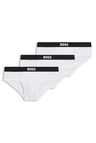 BOSS HipBr 3P Icon Herren-Boxershorts - Komfortable Herren-Boxershorts aus Baumwoll-Jersey mit Elasthan-Anteil für optimale Passform und Bewegungsfreiheit, ideal für den täglichen Gebrauch.