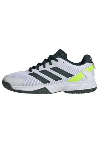 adidas Unisex Kids' Ubersonic Tennis Shoes Green 5.5 - Tennisschuhe für Jungen mit regulärem Schnitt, Textil- und Synthetik-Obermaterial sowie Adiwear Außensohle für hervorragende Haltbarkeit und Unterstützung.