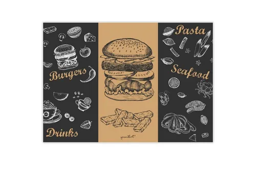 younikat Platzset 100 Tischunterlagen mit Motiv I DIN A3 eckig I Platzset aus Papier