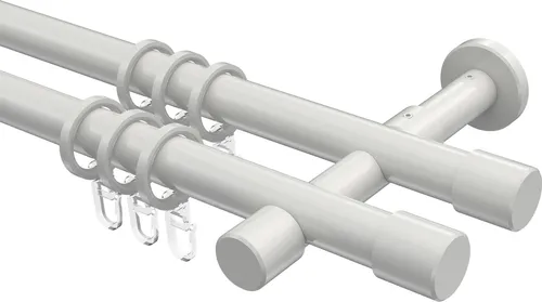 Produktbild Interdeco Gardinenstange Prestige Santo, 2-läufig, 100 cm, Weiß