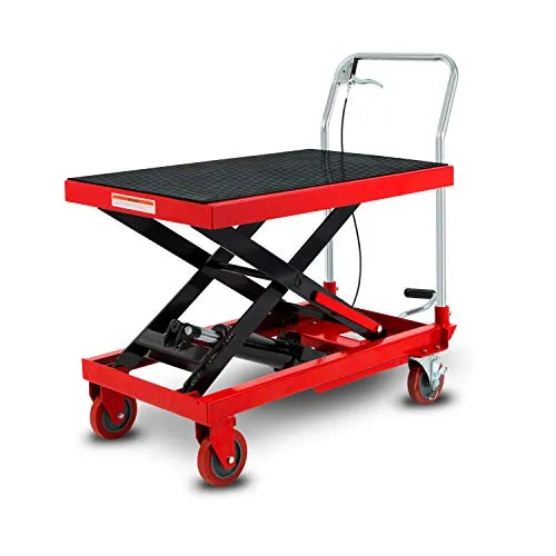 EBERTH Scherenhubwagen SC3-HT750 - Hydraulischer Hubwagen mit Traglast von 750 kg und Hubhöhe bis 780 mm, ideal für effizientes Heben und Transportieren von schweren Gegenständen in Werkstätten und Lagerräumen.