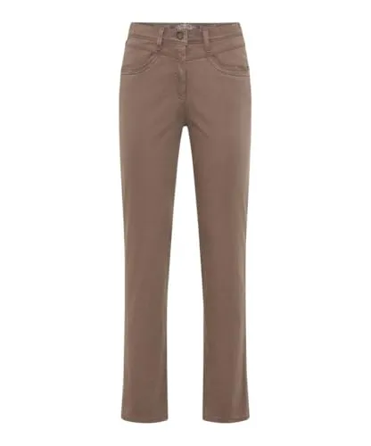 RAPHAELA by BRAX Anzughose grau 22 - Elegante Stoffhose in taupe, ideal für den Büroalltag, aus hochwertiger Baumwoll-Lyocell-Mischung für optimalen Tragekomfort und Pflegeleichtigkeit.