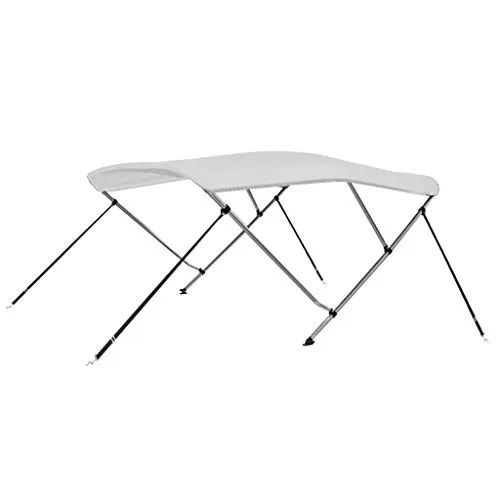 vidaXL 3-Bow Bimini Top Weiß 183x140x137 cm in weiß von vidaXL