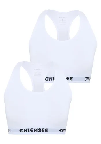 CHIEMSEE Damen Unterwäschenset BH - Modisches 2er-Set Bustiers in Racerback-Optik für sportliche Outfits. Die Baumwollmischung mit Elasthan sorgt für angenehmen Tragekomfort und eine perfekte Passform. Ideal für vielseitige Freizeitlooks.