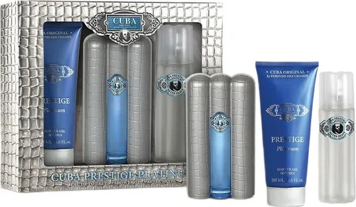 Cuba Original Cuba Prestige Platinum Set Eau de Toilette 90 ml + Duschgel 200 ml + Aftershave 100 ml