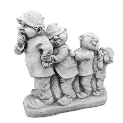 Gartenfigur Gnom-Truppe von gartendekoparadies