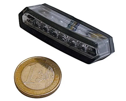 HIGHSIDER LED-Tagfahrlicht schwarz - Motorradlampen mit 4 LEDs und Standlichtfunktion, rechteckiges Aluminium Gehäuse, E-geprüft und ideal für sichere Sichtbarkeit bei Tag und Nacht.