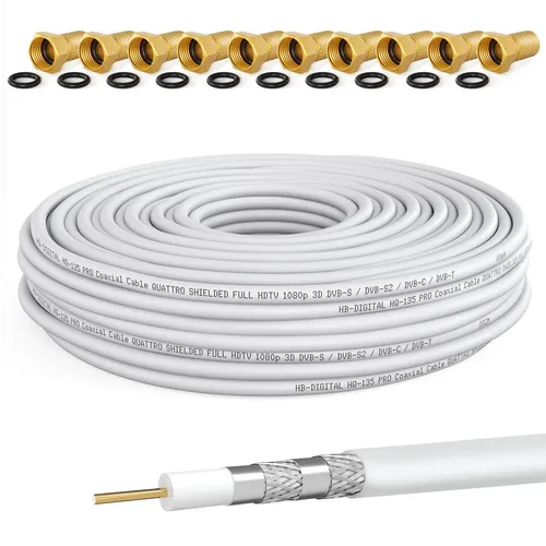 HB-DIGITAL 30m SAT Koaxial Kabel 135dB von HB-DIGITAL