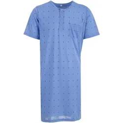 Lucky Nachthemd Nachthemd Kurzarm - Raute Punkt blau L