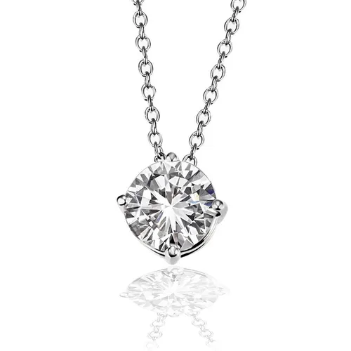 Goldmaid Collier Halskette 925er Sterlingsilber Zirkonia weiß Ankerkette NEU