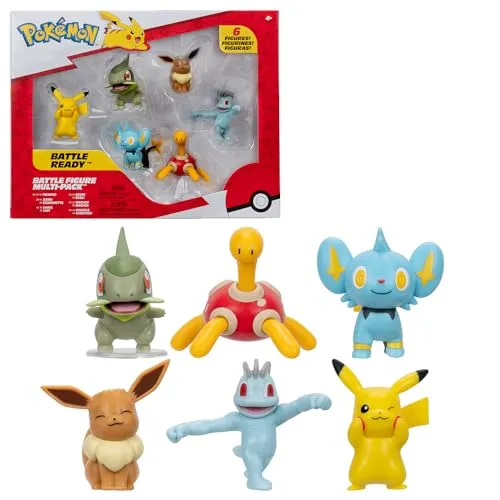Bandai 6 Stück Pokemon Figuren JW3614-5 cm - Pokémon Kampf