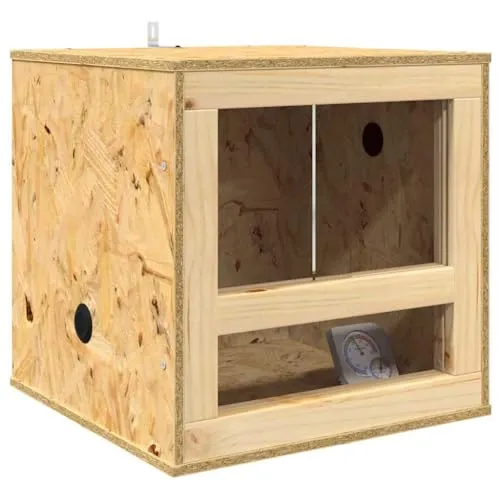 vidaXL Terrarium Braun 40 x 40 x 40 cm OSB, Hölzerner Tisch, Rechteckig, Rustikal, Langlebig, Ideal für Zuhause, für Esszimmer, Einzigartiges Design, Robuste Bauweise