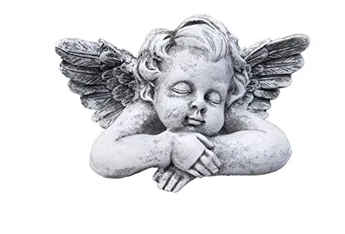 stoneandstyle Steinfigur Engel Büste, massiver Steinguss, Frost- und wetterfest bis -30°C