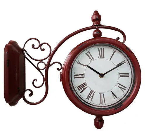 Dynasun Wanduhr Clock 14A537 rot in rot von DynaSun