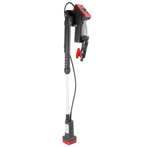 WALTER Akku-Regenfasspumpe 12V leistungsstark 1500 l/h 11m Förderhöhe kabellose Hauswasserpumpe für Regentonnen Zisternen Garten Bewässerung mit Filter & Teleskoprohr