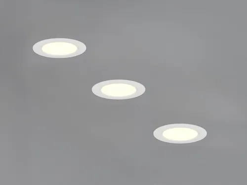 LED Decke Einbaustrahler 230V ohne Trafo, 3er Set dimmbar IP44 rund Ø 11cm