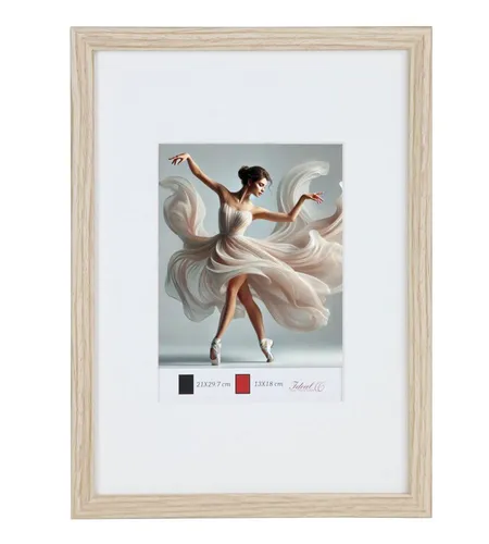 IDEAL TREND Bilderrahmen Holzbilderrahmen mit Passepartout Elegantes Design Foto Rahmen Collage, für 1 Bilder