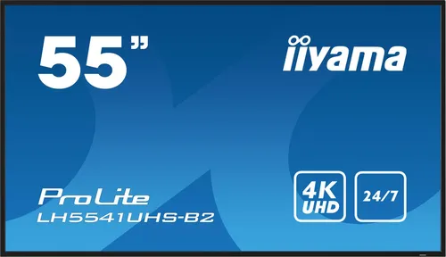 iiyama ProLite LH5541UHS-B2 - 55 Zoll 4K Ultra-HD Monitor, 24/7 Laufzeit und integrierter Media-Player für professionelle Anwendungen