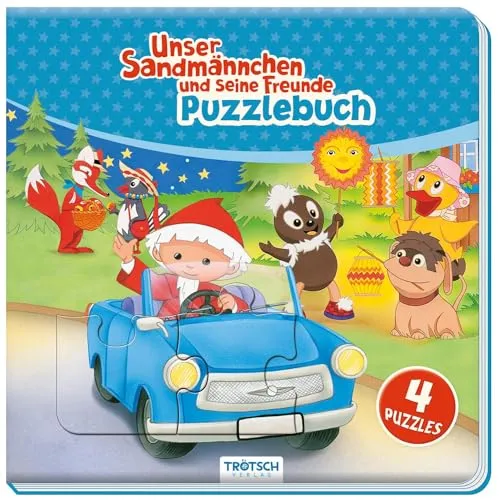 Trötsch Unser Sandmännchen Puzzlebuch mit 4 Puzzle Sandmann: Beschäftigungsbuch Entdeckerbuch Puzzlebuch
