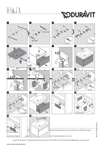 Duravit DuraStyle Waschtischunterbau mit 1 Auszug von Duravit