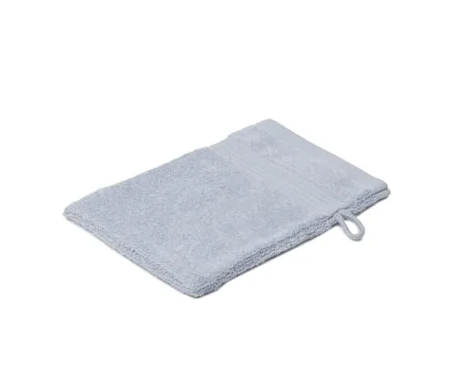 liebling Waschhandschuh, 100% hochwertige Baumwolle, Serie Miami, 17 x 24 cm, waschbar & trocknergeeignet, Farbe: Silber