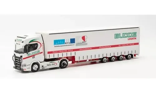 Herpa 314374 Scania CS HD Volumen-SZ „BLS Budde Logistik Spedition“ 1:87 NEU Ov
