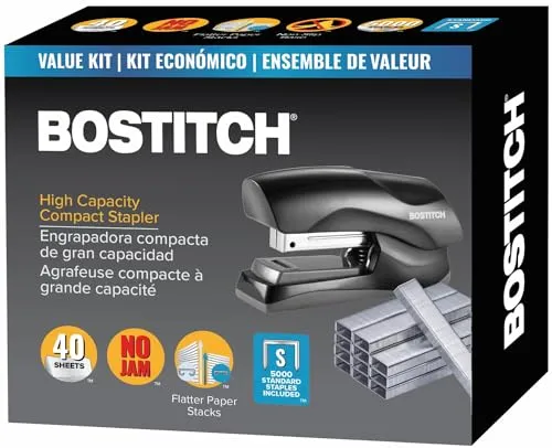 Bostitch B175-BLK -VP Heftgerät mit 5000 Heftklammern, kompakt und strapazierfähig