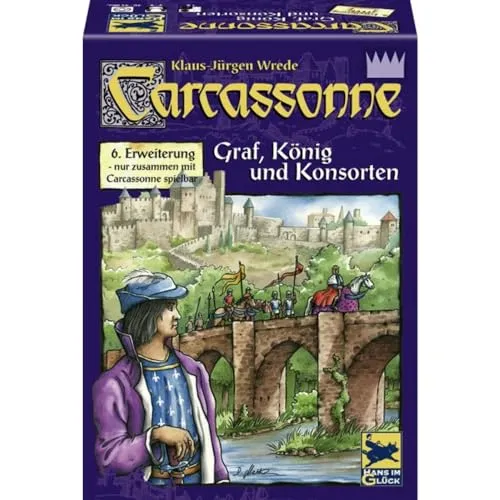 Carcassonne Graf König und Konsorten - NEU OVP - Erweiterung für das beliebte Brettspiel Carcassonne, ideal für 2 bis 6 Spieler, bringt neue strategische Elemente und spannende Landschaften ins Spiel.