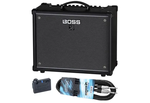 Boss Katana 50 EX Gen 3 Gitarren-Verstärker mit Bluetooth - Verstärker mit 50 Watt Leistung und 12 Zoll Custom-Lautsprecher, ideal für vielseitige Klangmöglichkeiten und Live-Auftritte. Inklusive Bluetooth Audio MIDI Dual-Adapter für kabellose Steuerung.