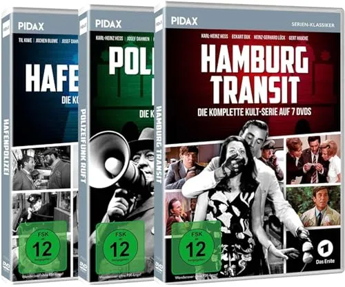 Hamburger Krimi-Trilogie: Hafenpolizei + Polizeifunk ruft + Hamburg Transit - 141 Episoden - Die drei populären Krimi Serien - Komplett (Pidax Serien-Klassiker) [20 DVDs]